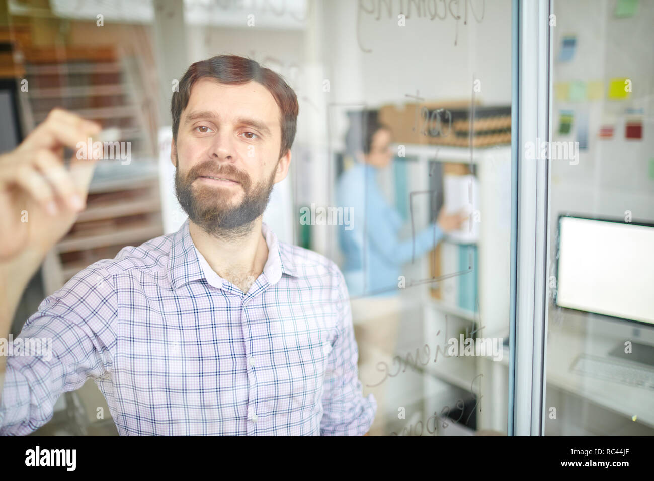 preparing-for-presentation-stock-photo-alamy