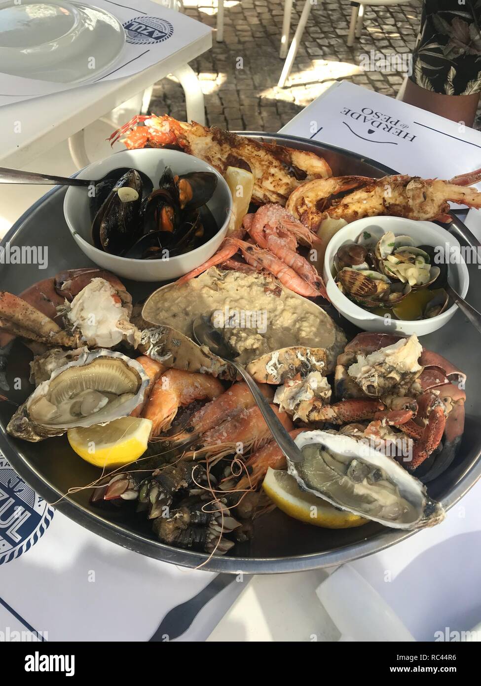 Seafood Platter in Lisbon Stock Photo Alamy