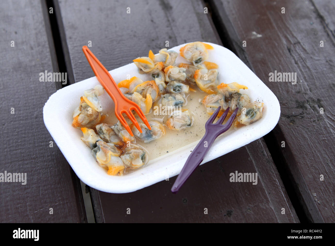 Takeaway cockles in Leigh-on-Sea Stock Photo