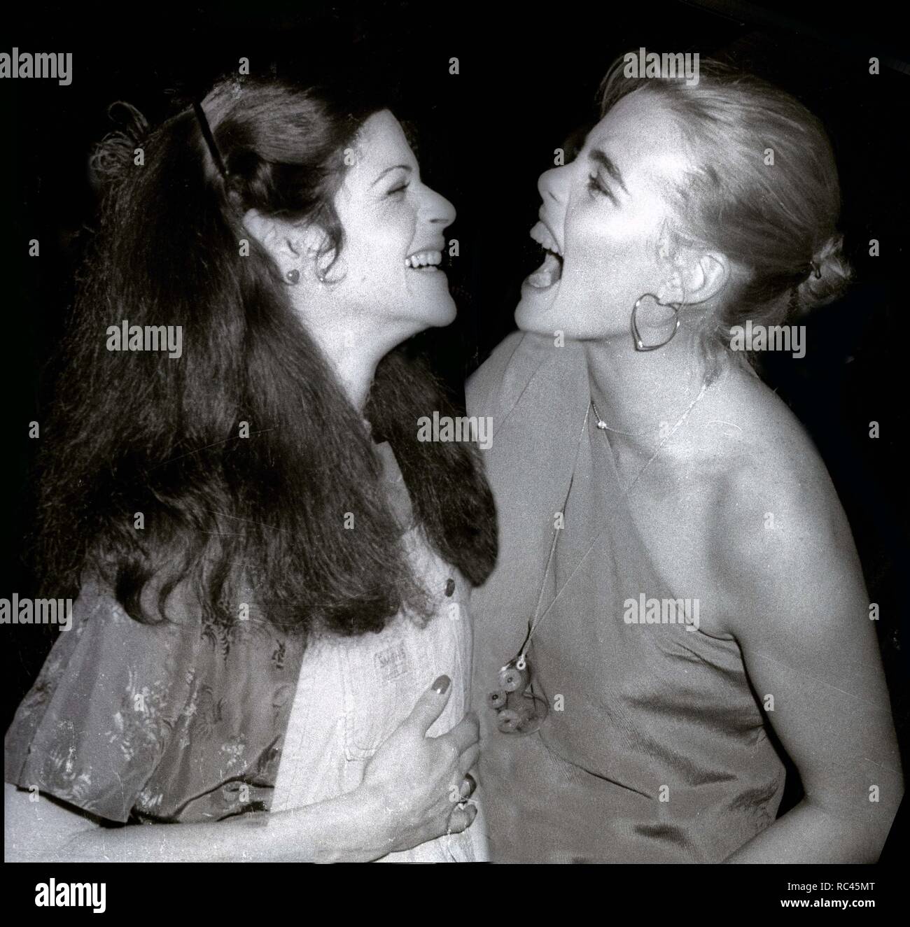 Gilda Radner and Margeaux Hemingway at Studio 54 1978 Photo By Adam Scull/PHOTOlink.net Stock Photo