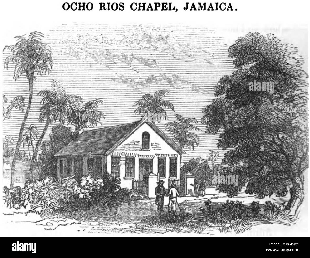 Ocho Rios Chapel, Jamaica (1850 Stock Photo Alamy