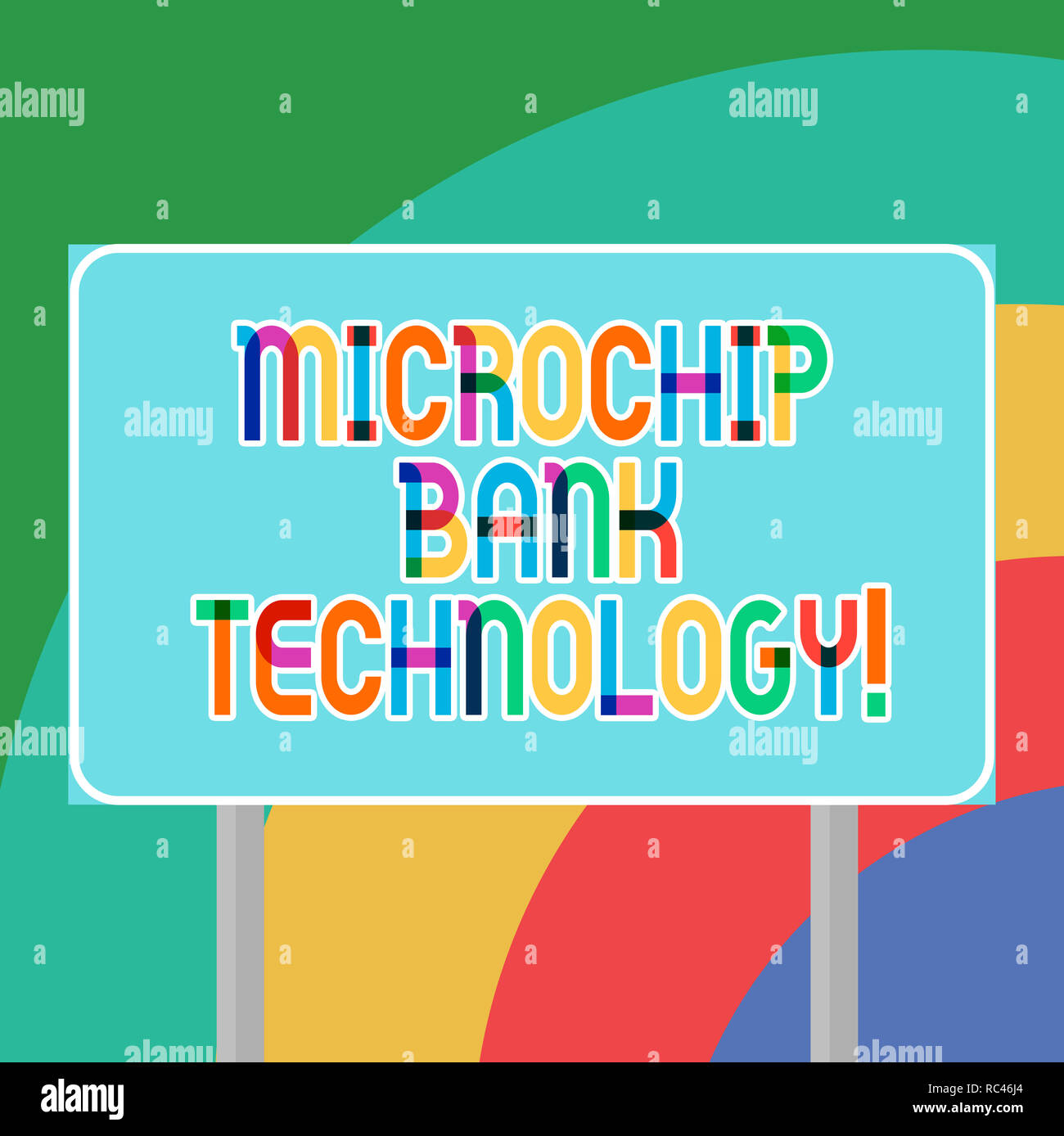 Conceptual Hand Writing Showing Microchip Bank Technology