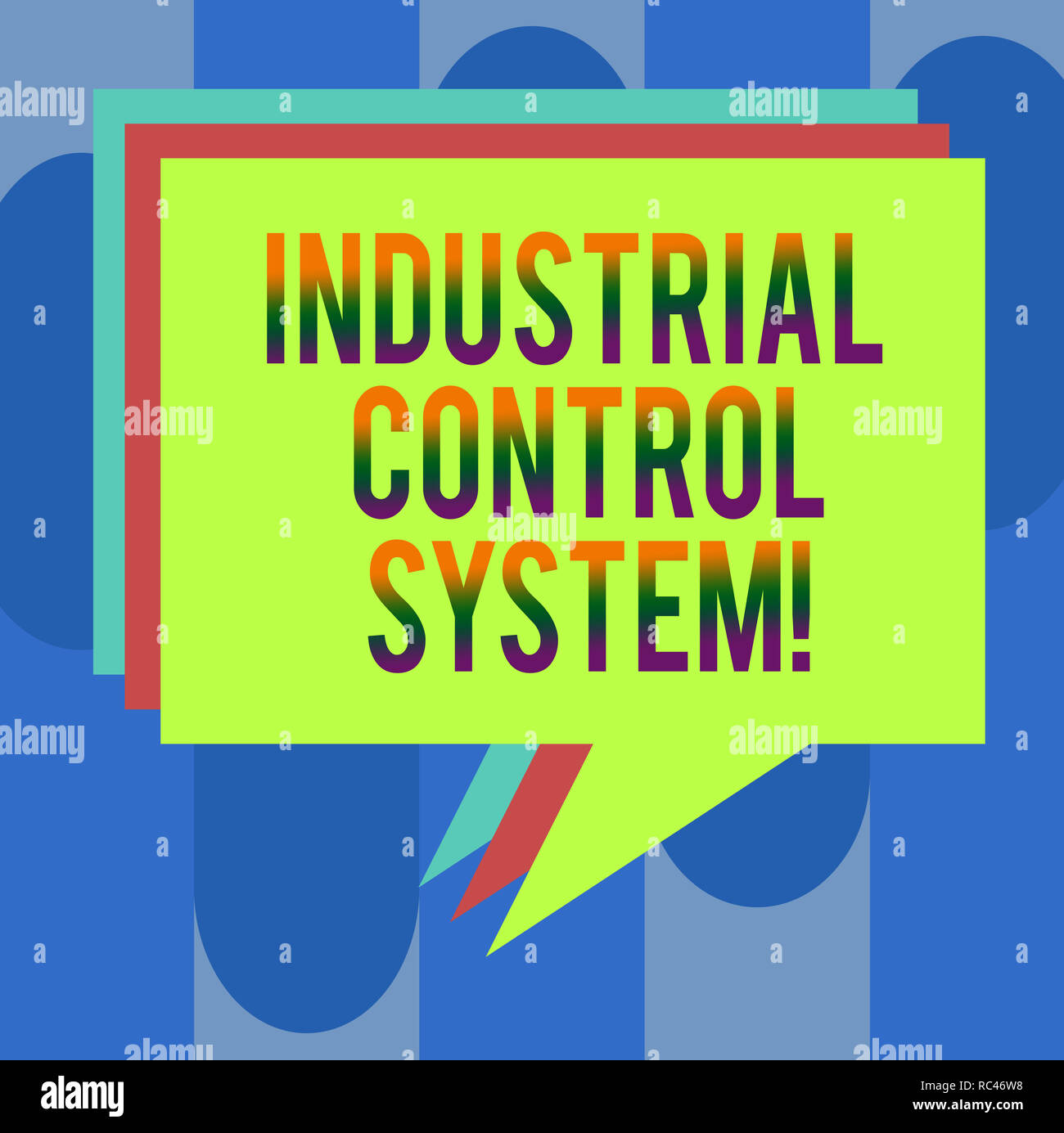 Handwriting text Industrial Control System. Concept meaning integration