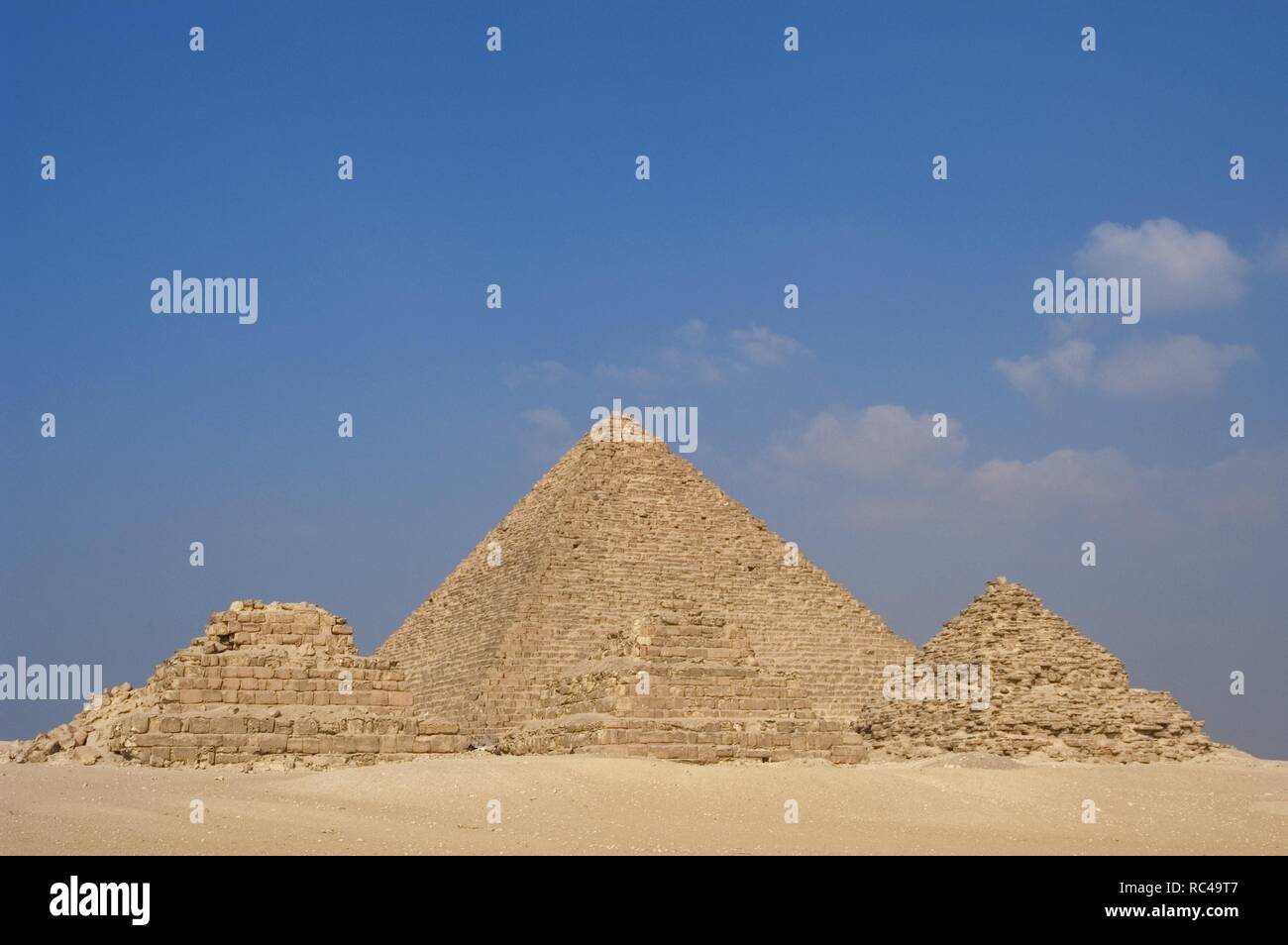 Egypt. The Great Pyramid of Giza called Pyramid of Menkaure. The ...