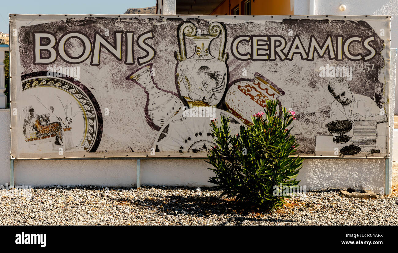 Bonis Ceramics is a Greek ceramic factory on the island of Rhodes, just