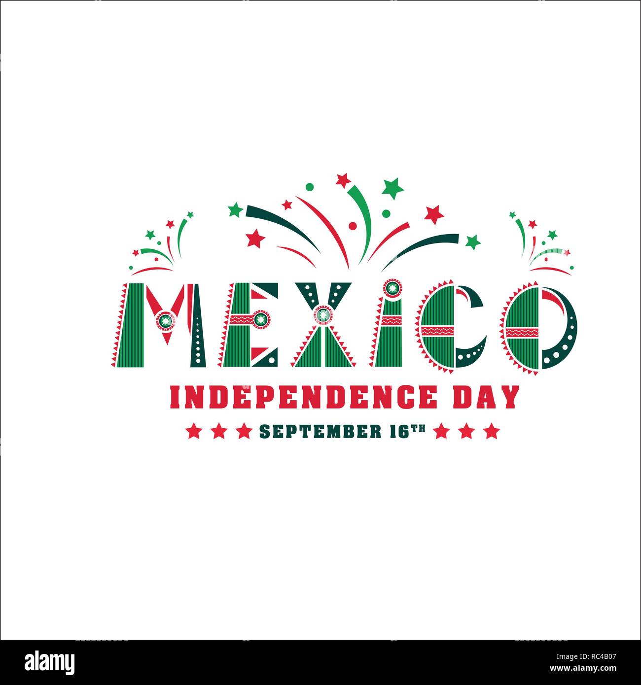 Mexico independence day card, national holiday banner Stock Vector