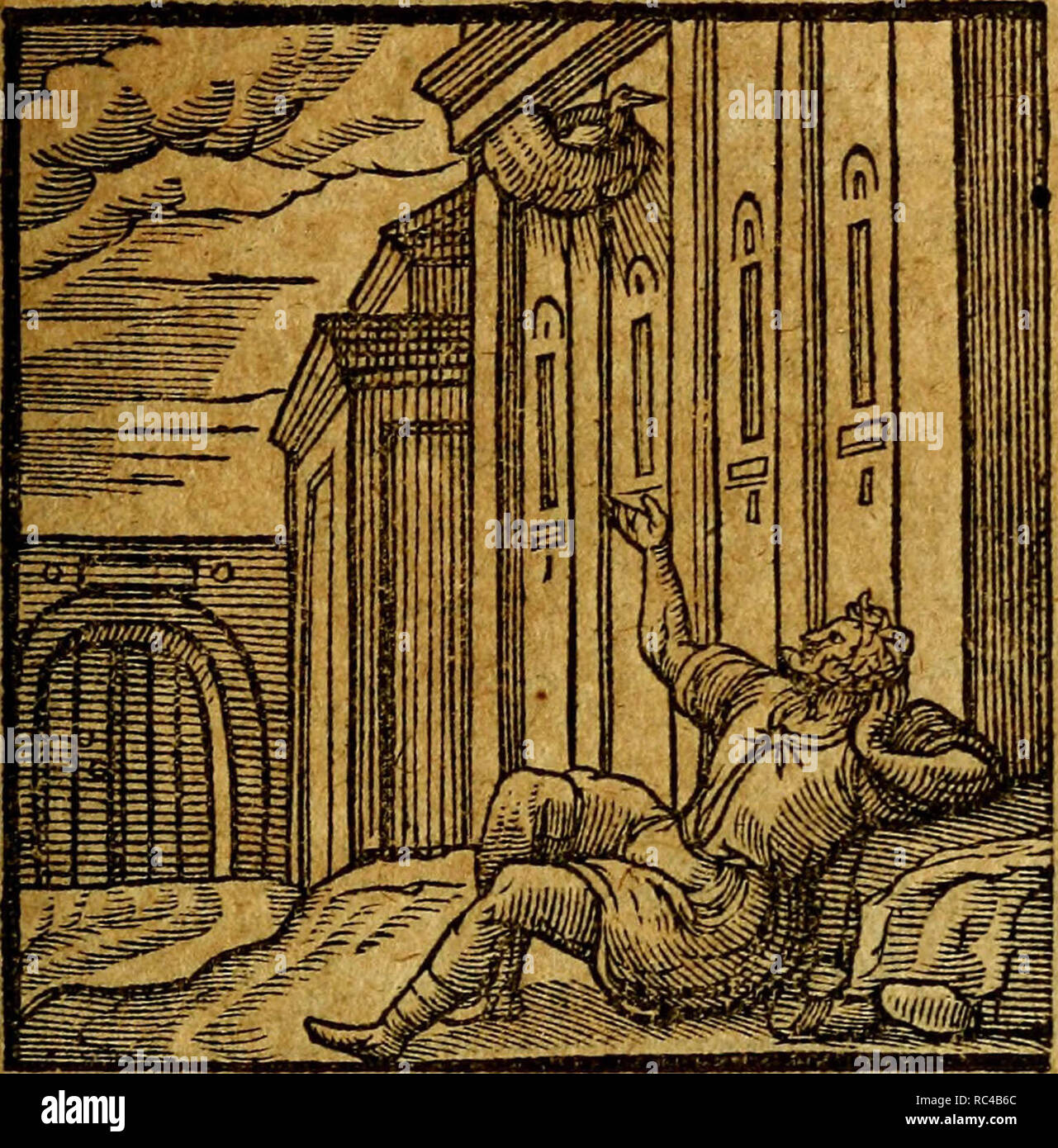 'Emblemata V.C. Andreae Alciati Mediolanensis iurisconsulti : cum facili & compendiosa explicatione, qua obscura illustrantur, dubiaq́ue omnia soluuntur,' (1622) Stock Photo