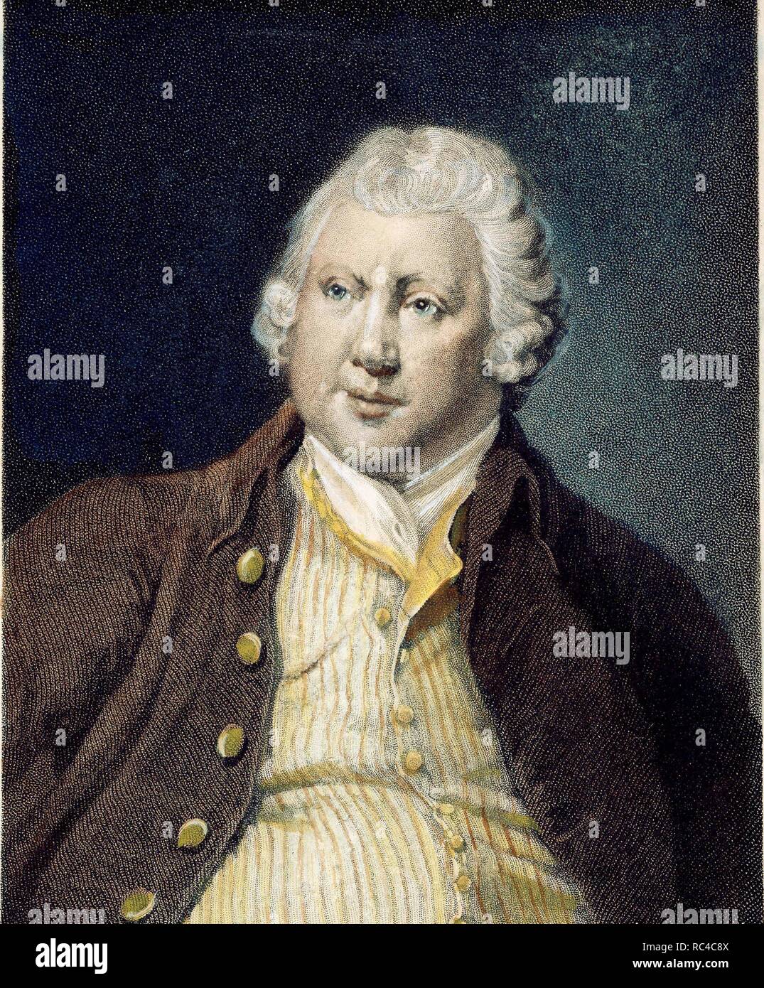 Portrait of Sir Richard Arkwright (1732–1792). Museum: PRIVATE COLLECTION. Author: WRIGHT OF DERBY, JOSEPH. Stock Photo