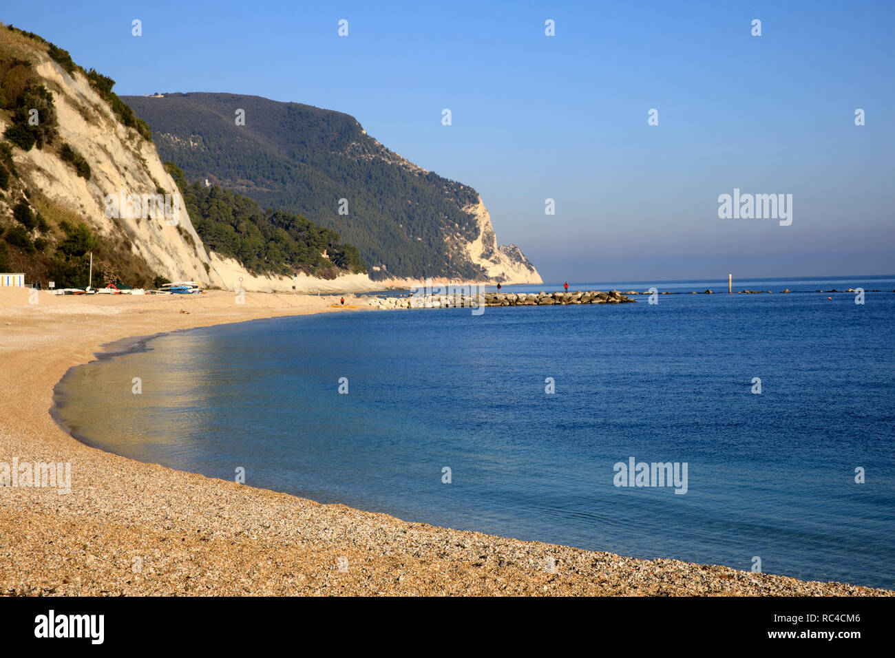Numana Beach Riviera Del Conero Adriatic Sea Numana Ancona Marche Italy Stock Photo Alamy
