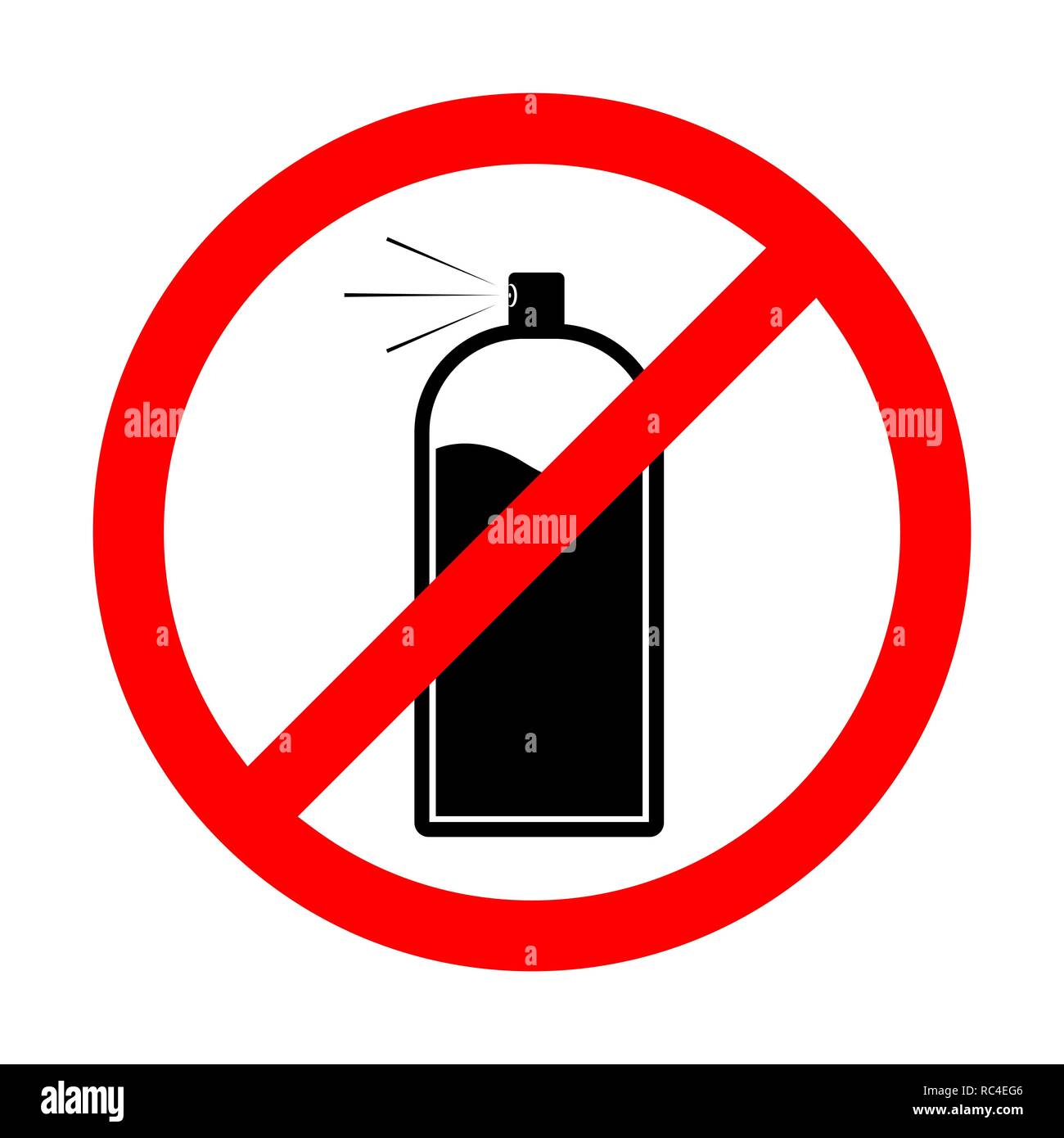 No Aerosol spray sign. Vector illustration. No Graffiti spray sign Stock Vector Image & Art Alamy