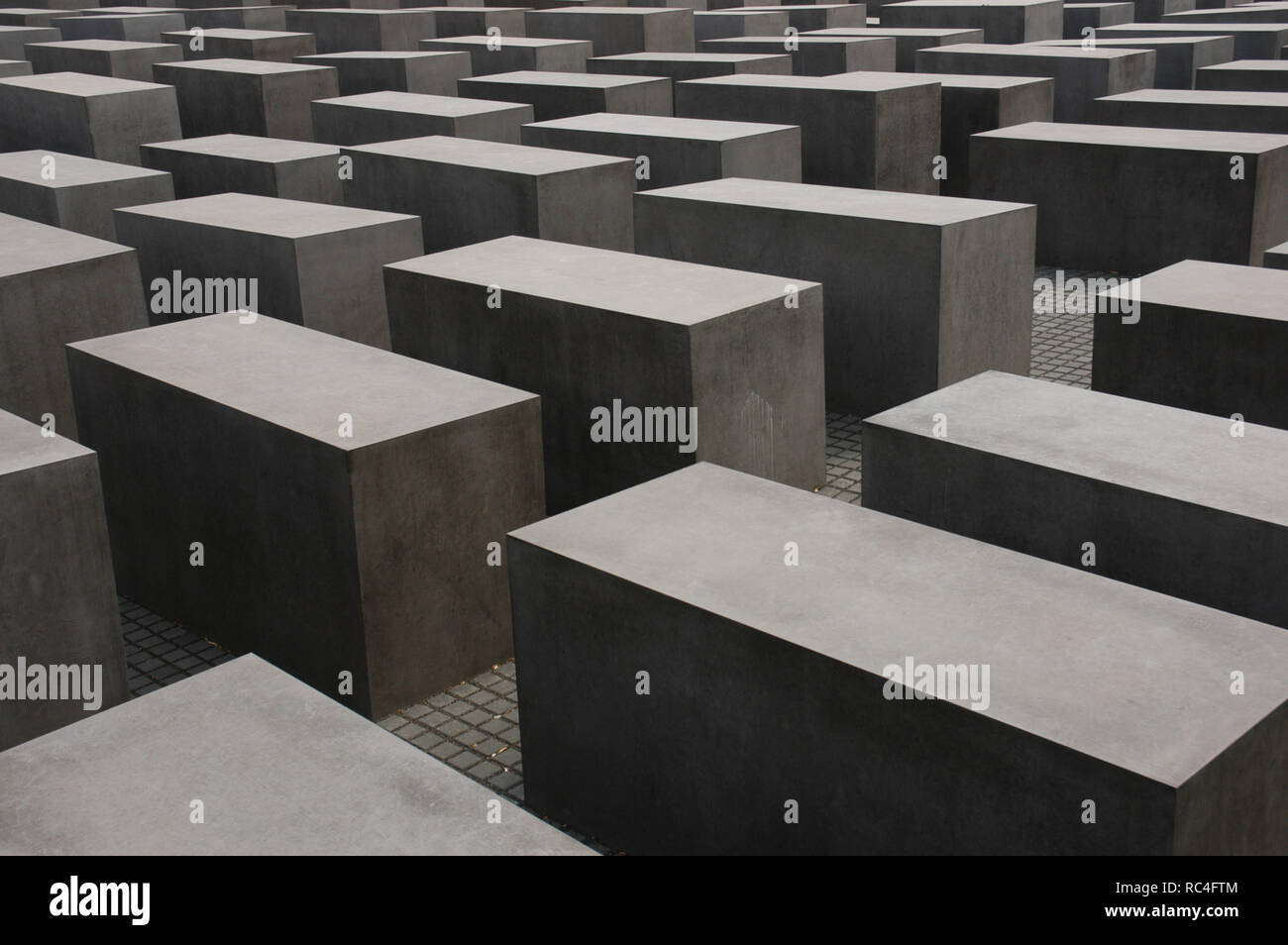 Berlin Holocaust Memorial (2003-2004). Built __by American architect Peter Eisenman (n.1932), in memory of the victims of the Holocaust in World War II. Berlin. Germany. Stock Photo