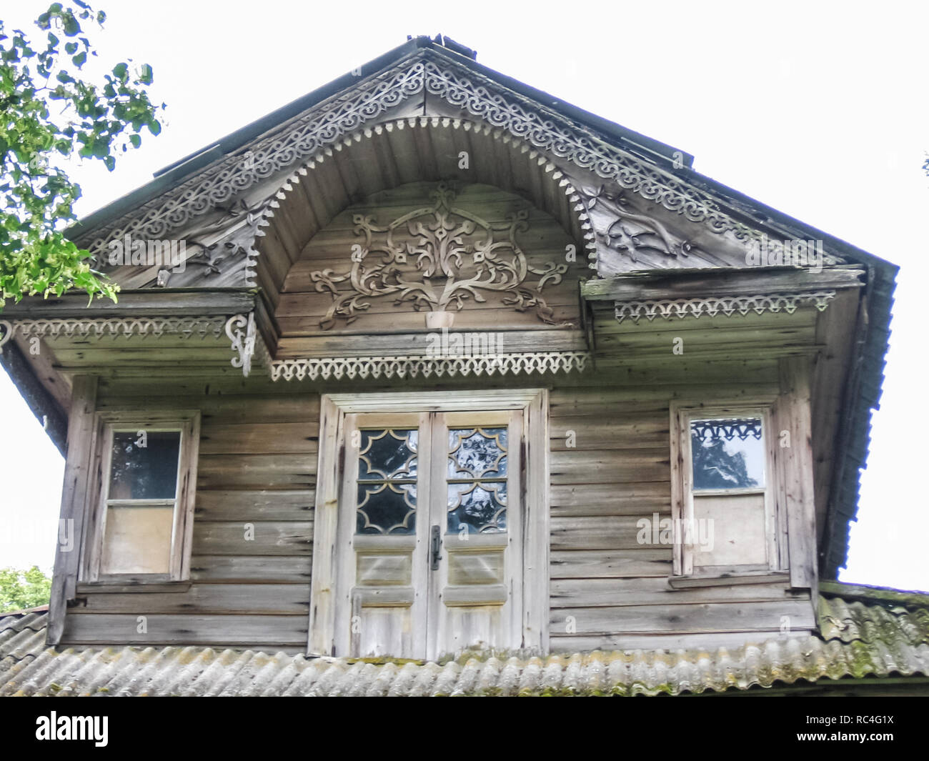 Plinths Of Windows Of Wooden Houses Ancient Style Of Decoration