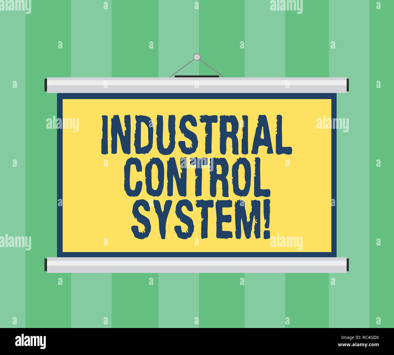 Handwriting text writing Industrial Control System. Concept meaning ...