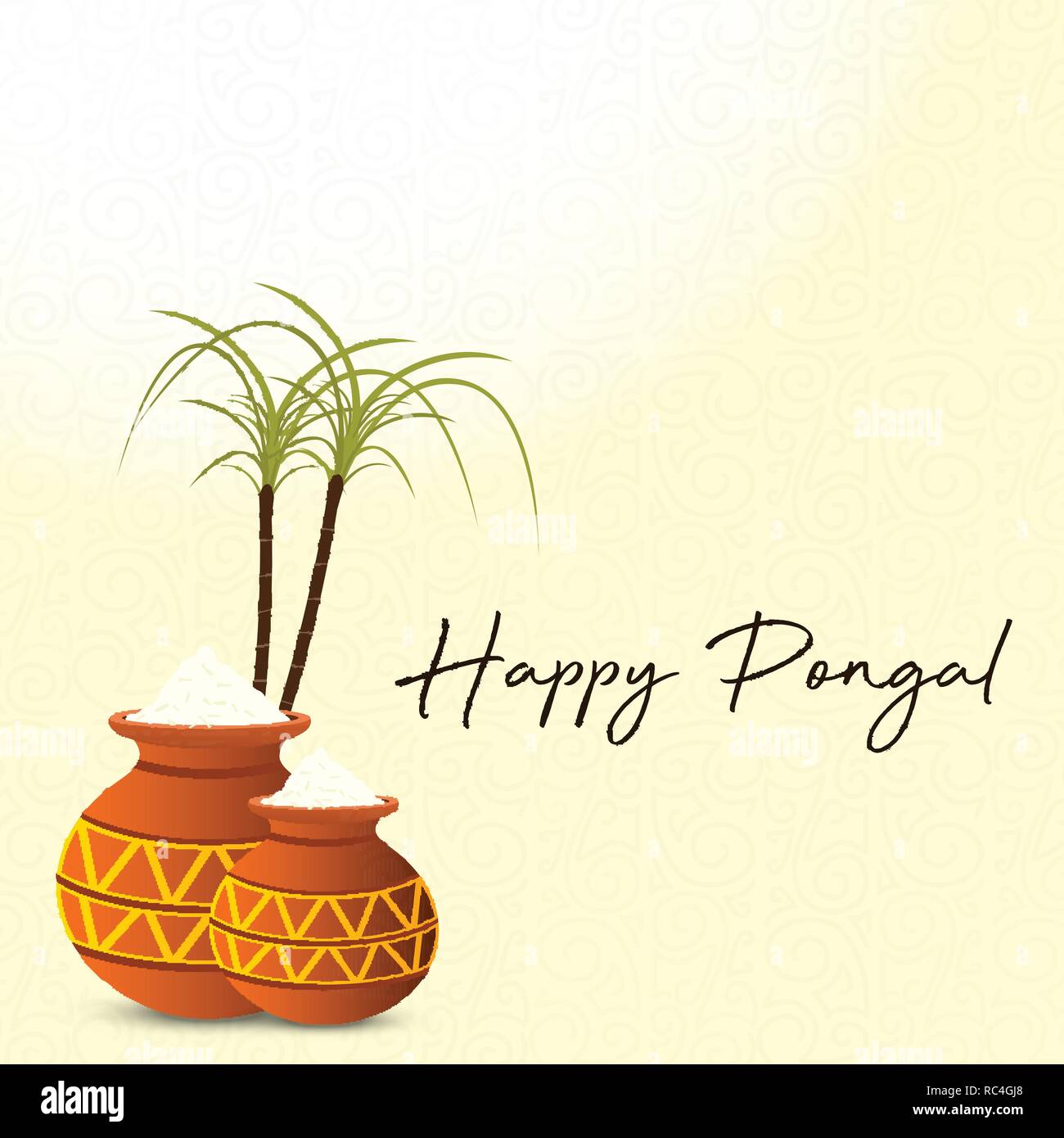 Happy Pongal Festival Background - Vector Stock Vector Image & Art ...
