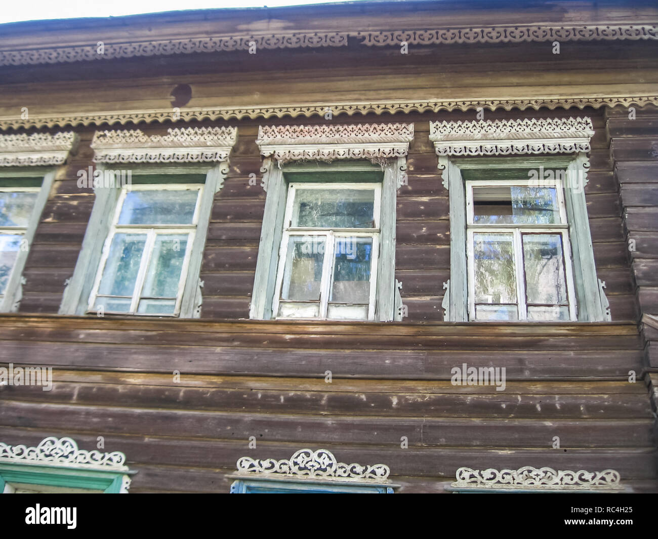 Plinths Of Windows Of Wooden Houses Ancient Style Of Decoration