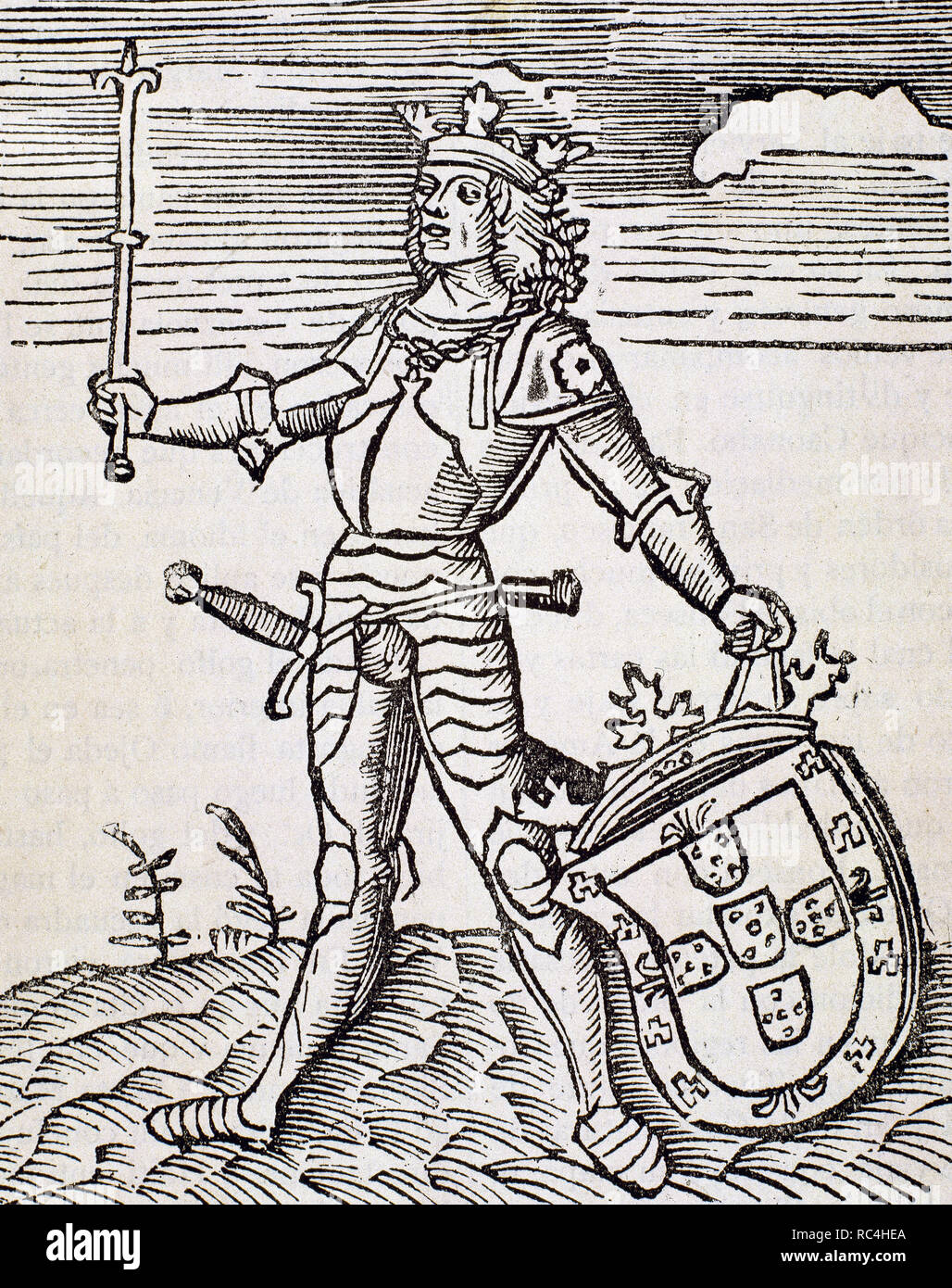 Vespucci, Amerigo (1454-1512). Italian navigator, explorer and cartographer. Engraving. Stock Photo