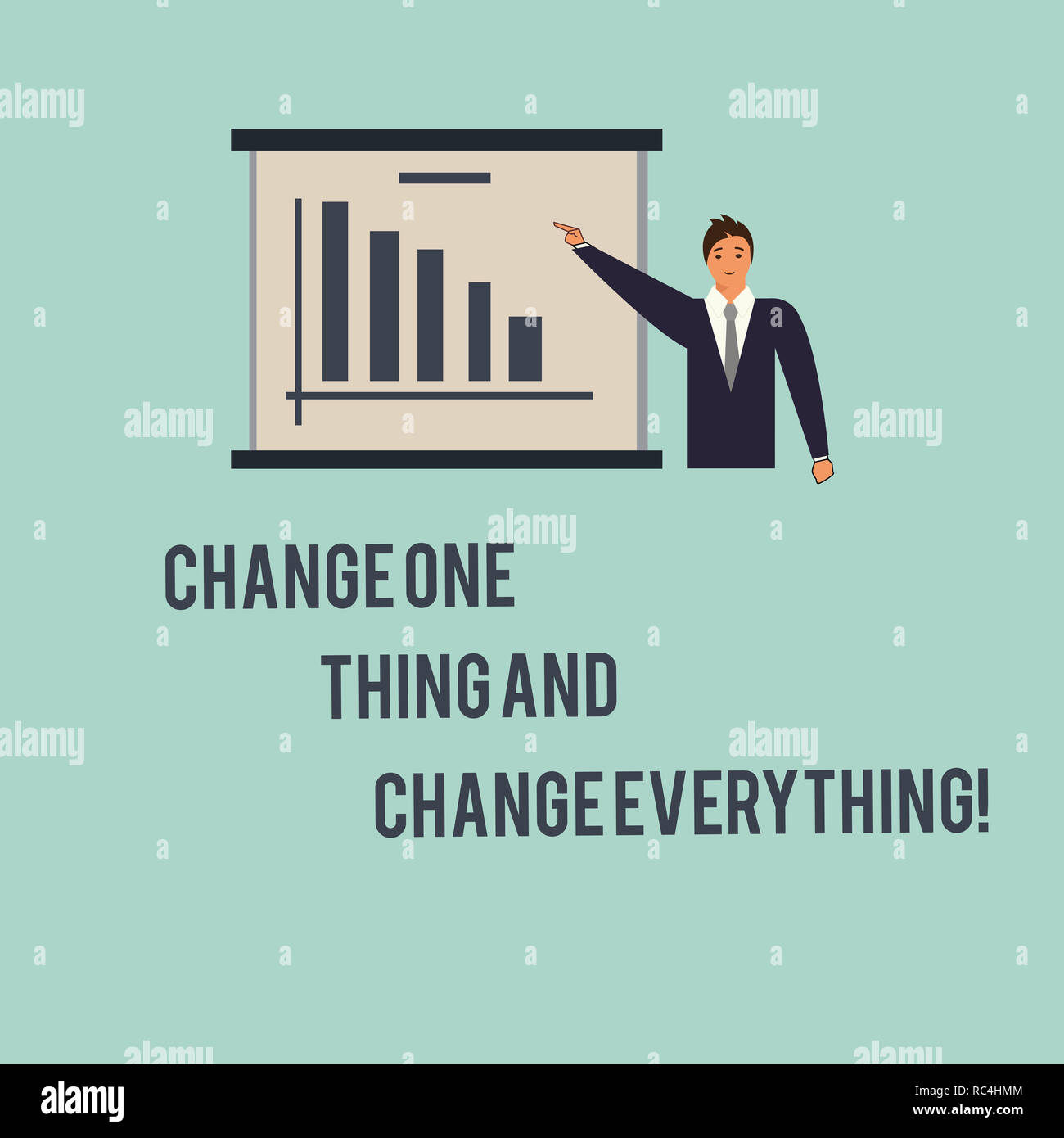 Handwriting Text Change One Thing And Change Everything Concept Meaning Little Modifications 