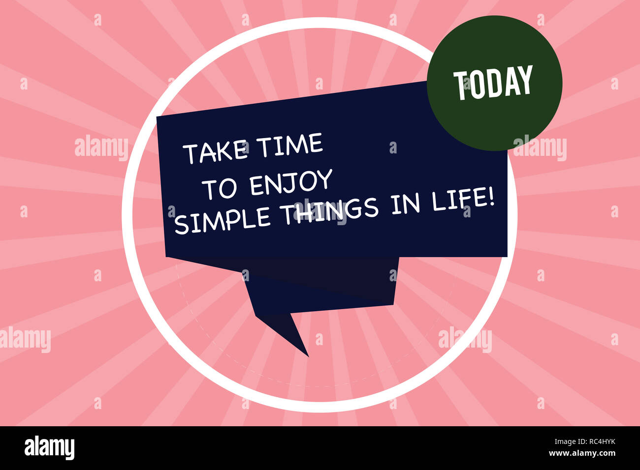 Handwriting Text Writing Take Time To Enjoy Simple Things In Life Concept Meaning Have Moment Of Leisure Get Inspired Folded 3d Ribbon Strip Inside C Stock Photo Alamy