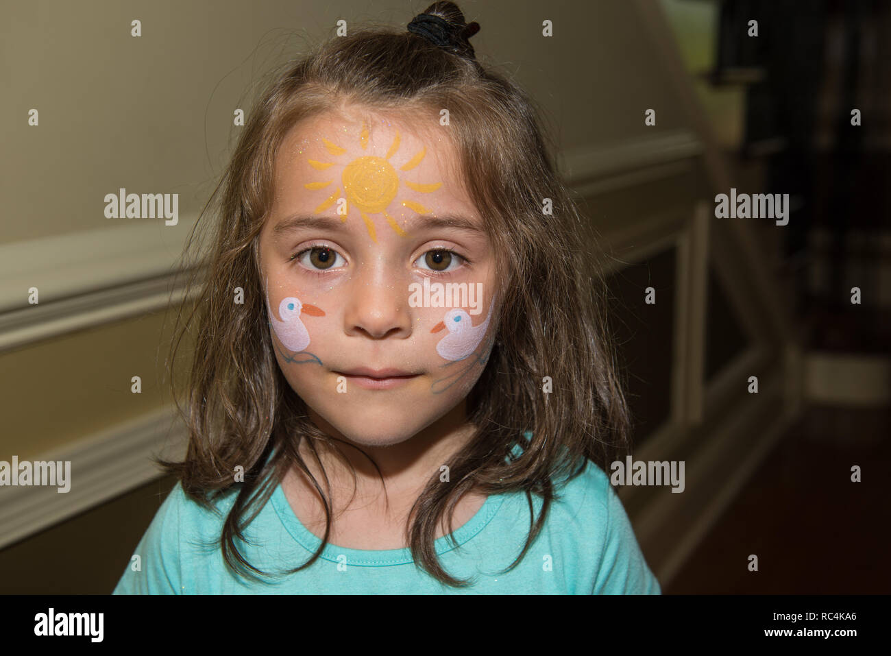 Child with clown face painting hi-res stock photography and images - Alamy