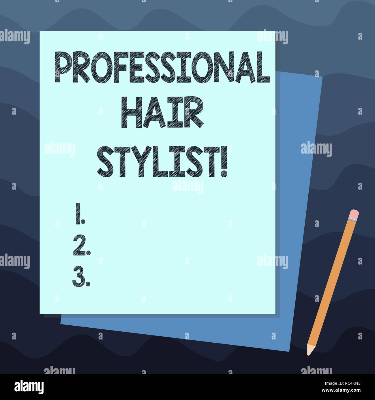 Handwriting Text Writing Professional Hair Stylist Concept