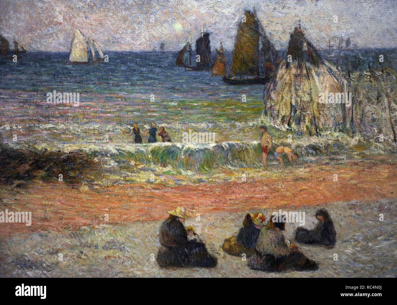 Paul Gauguin (1848-1903). French artish. Coast at Dieppe, 1885. Ny  Carlsberg Glyptotek. Copenhagen. Denmark Stock Photo - Alamy, image size:1300x998