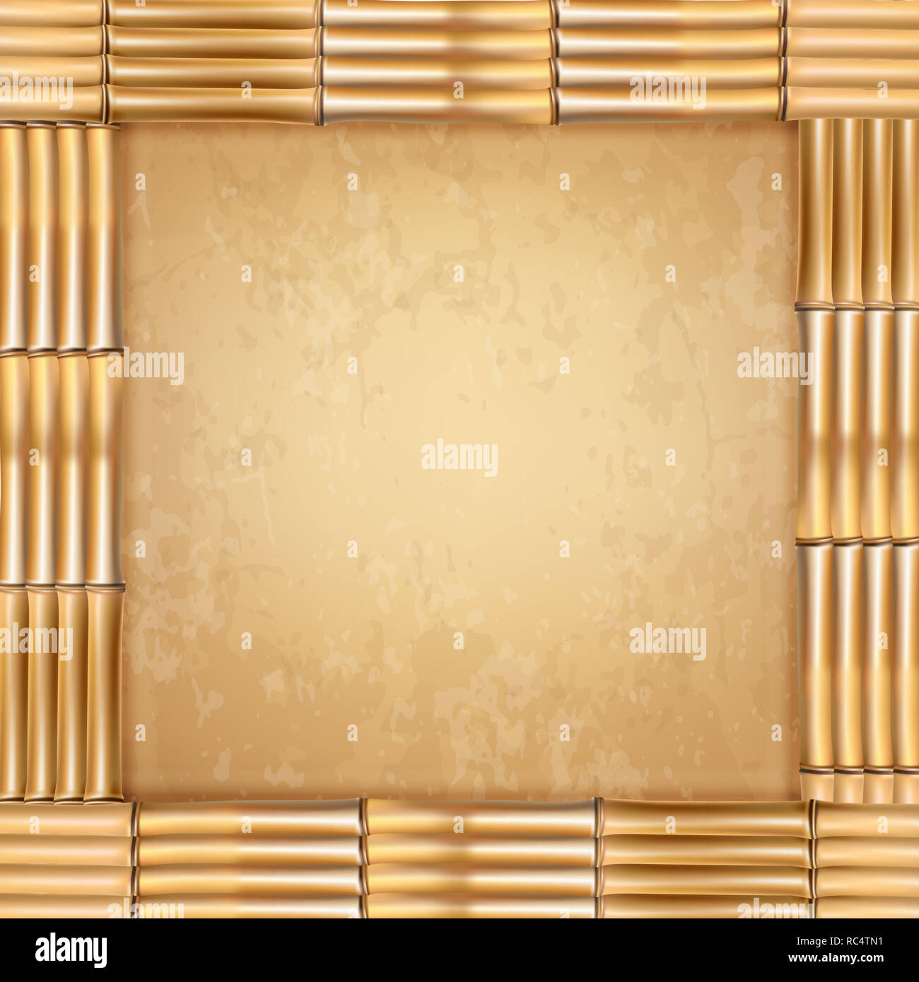 Download Illustration Of Brown Dry Bamboo Stems Border Frame Mockup Template Rope Old Vintage Paper Worn Canvas Abstract Concept Tropical Signboard With C Stock Photo Alamy PSD Mockup Templates