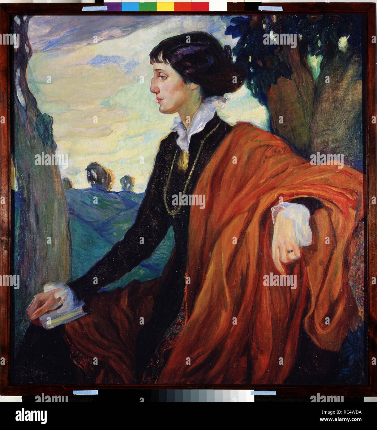 Portrait of the Poetess Anna Akhmatova (1889-1966). Museum: State Tretyakov Gallery, Moscow. Author: Della-Vos-Kardovskaya, Olga Ludvigovna. Stock Photo