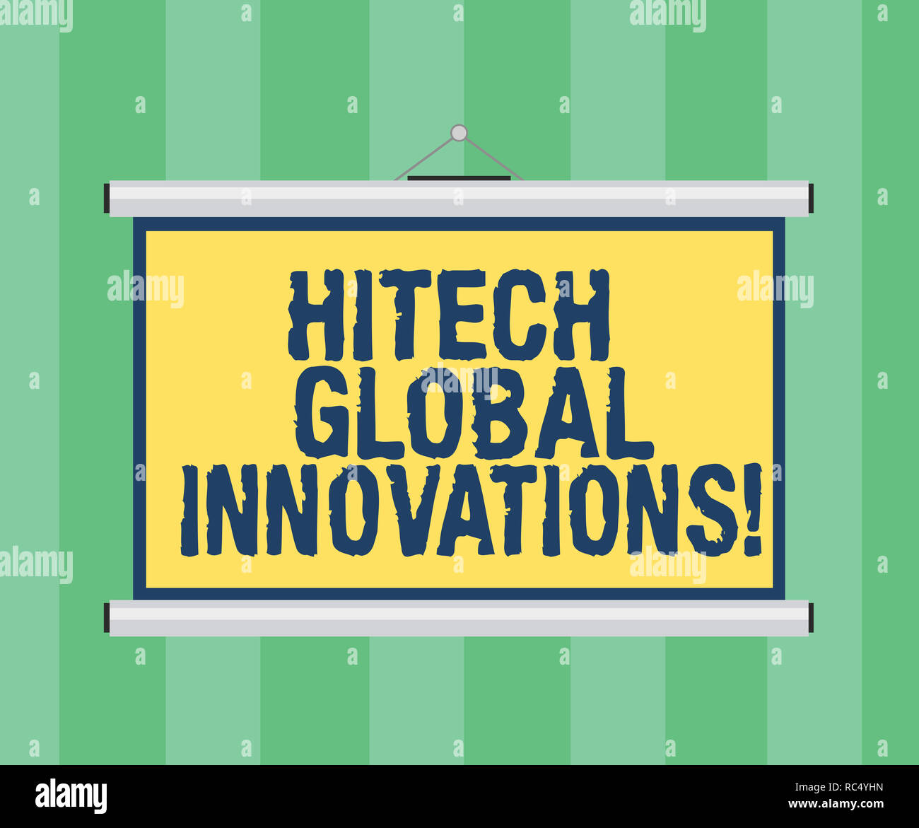 Handwriting text writing Hitech Global Innovations. Concept meaning