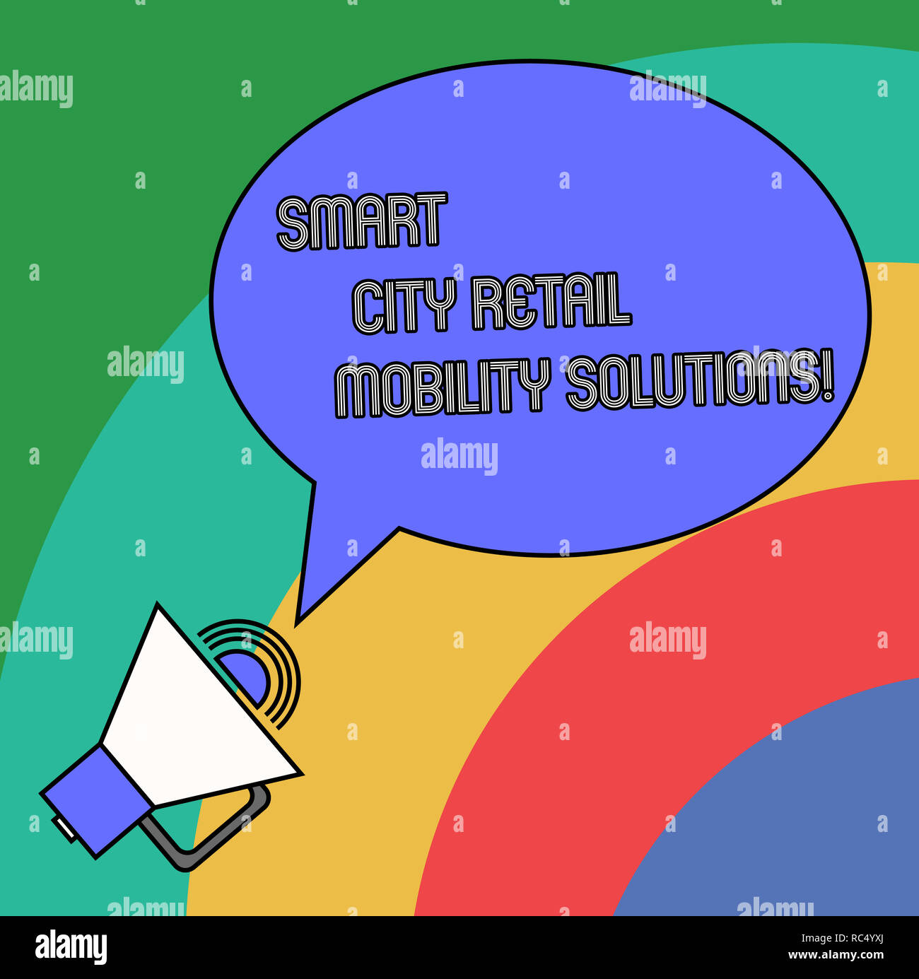 Handwriting text Smart City Retail Mobility Solutions. Concept meaning Connected technological