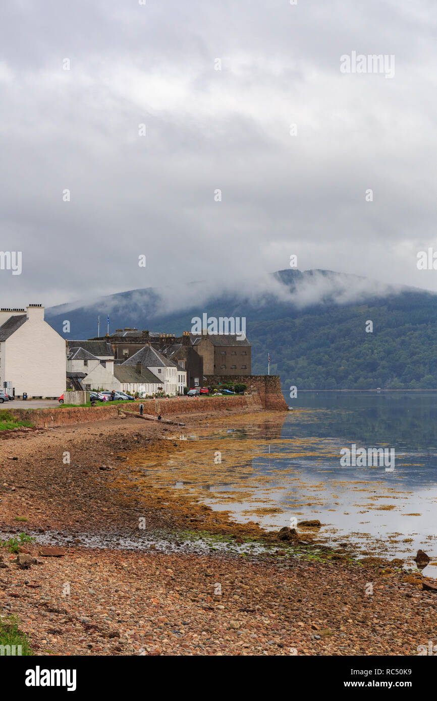 The town of Inveraray on the shores of Loch Fyne in the highlands of Scotland, UK. Stock Photo