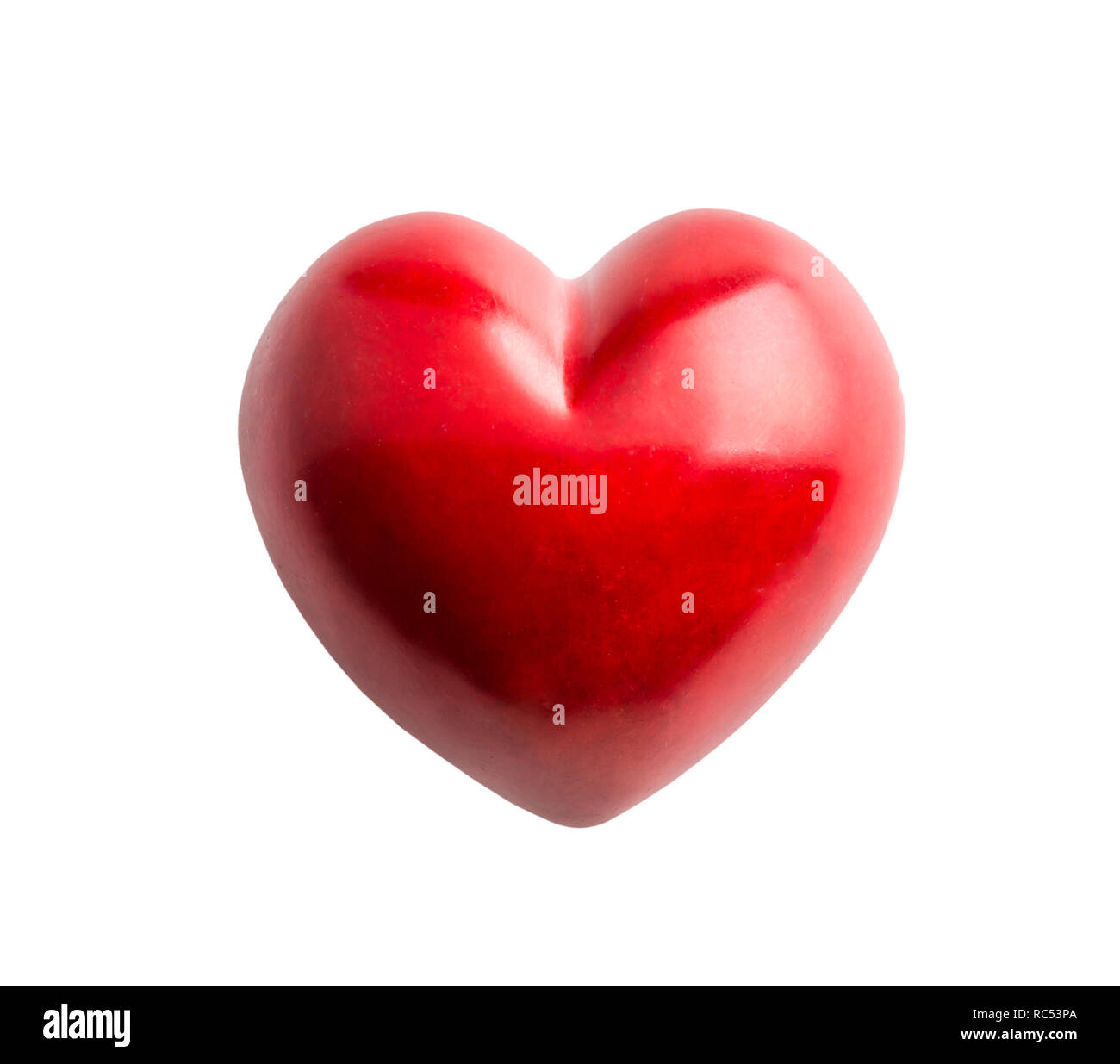 Valentines red heart isolated on white background Stock Photo - Alamy