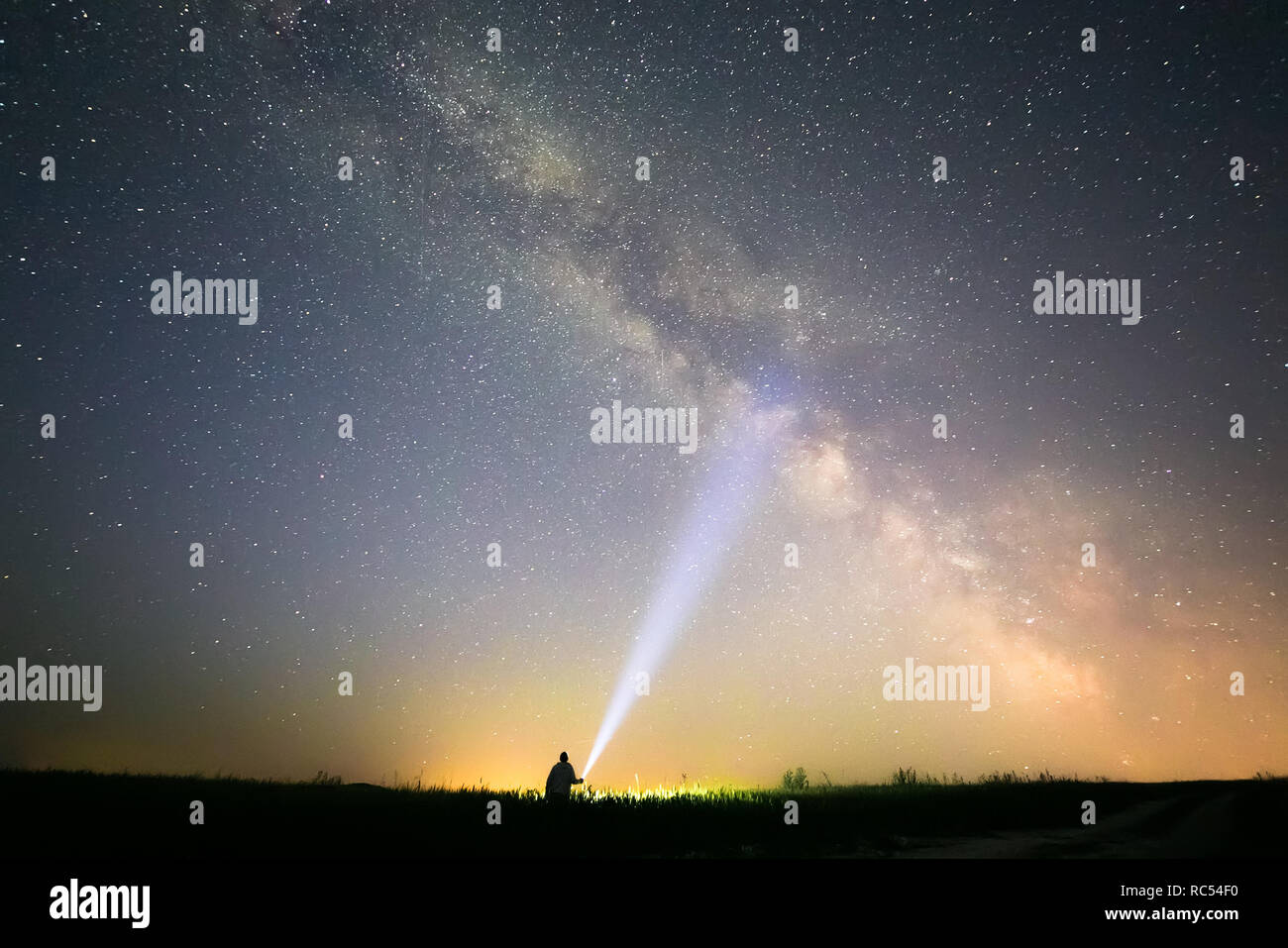 Searching for signals out there in sky Stock Photo Alamy