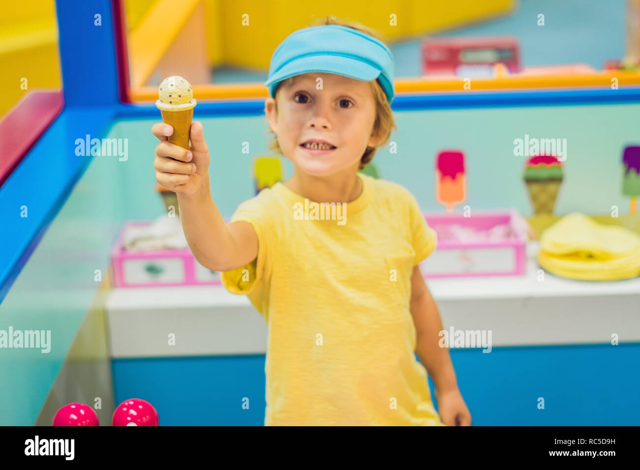Children play as ice cream seller Stock Photo Alamy