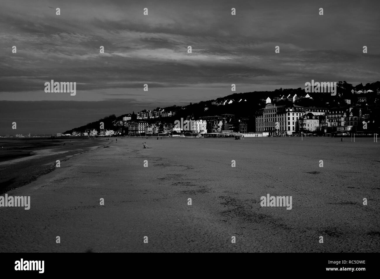 Normandy resort Black and White Stock Photos & Images - Alamy