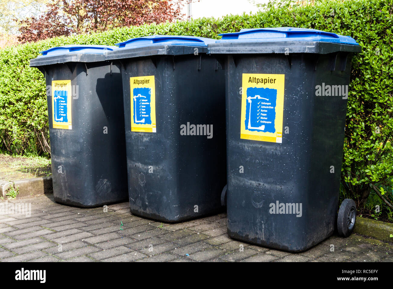Blue bins hires stock photography and images Alamy
