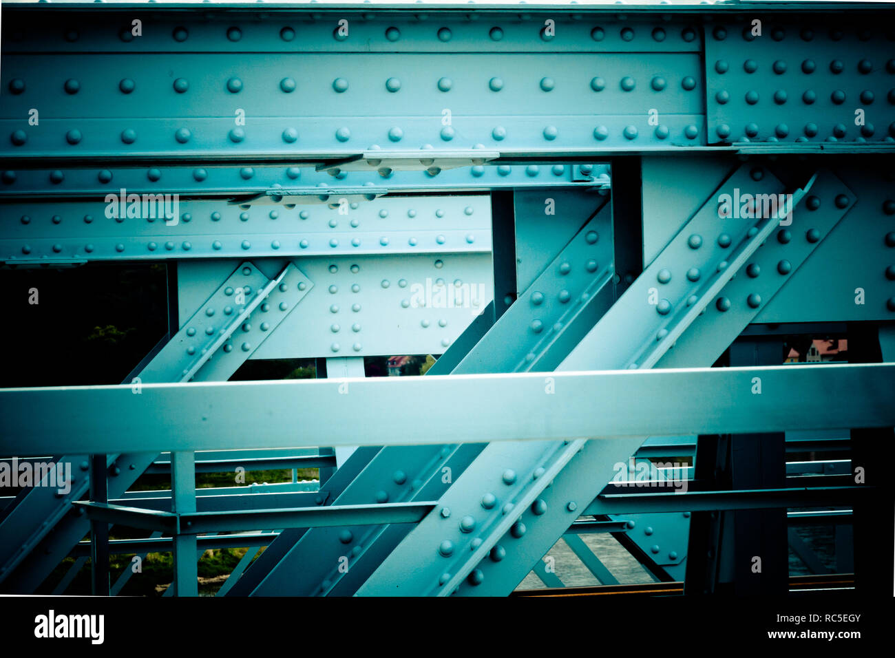 Old bridge built in metal Stock Photo Alamy