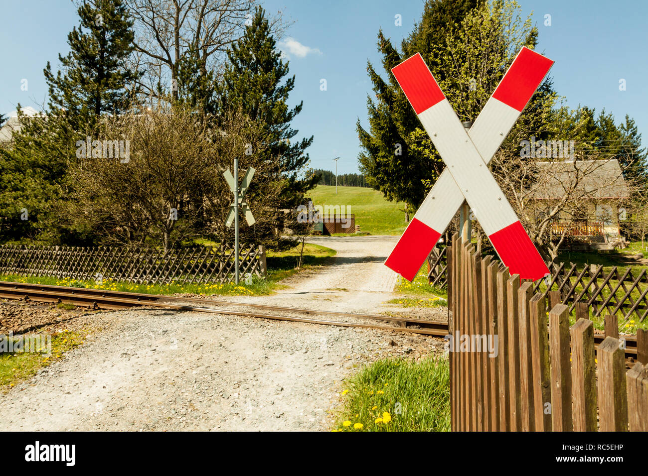 Rail safety signs hi-res stock photography and images - Alamy