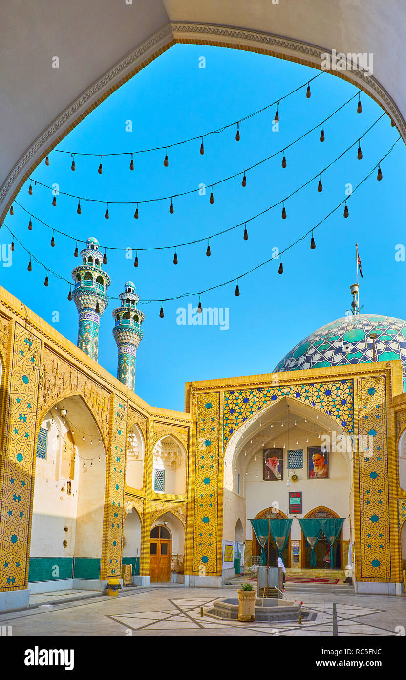 YAZD, IRAN OCTOBER 18, 2017 Traditional Persian architecture of Imam