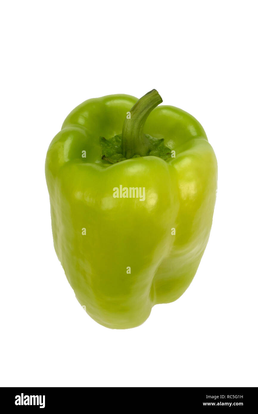 Sweet green pepper isolated on a white background Stock Photo Alamy