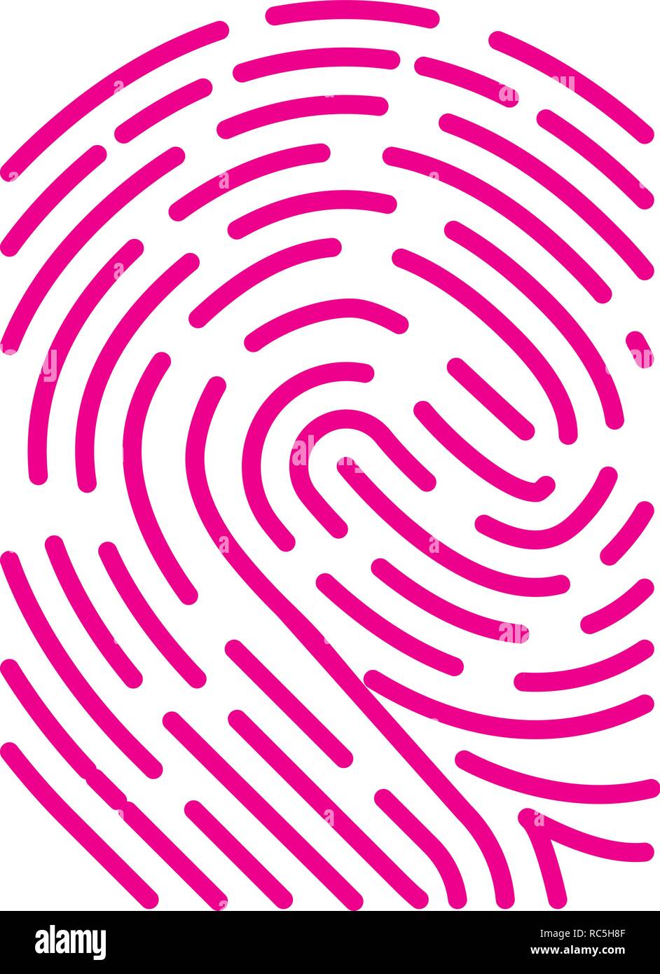Fingerprint Scan Biometric concept Icon. Vector illustration. Stock Vector