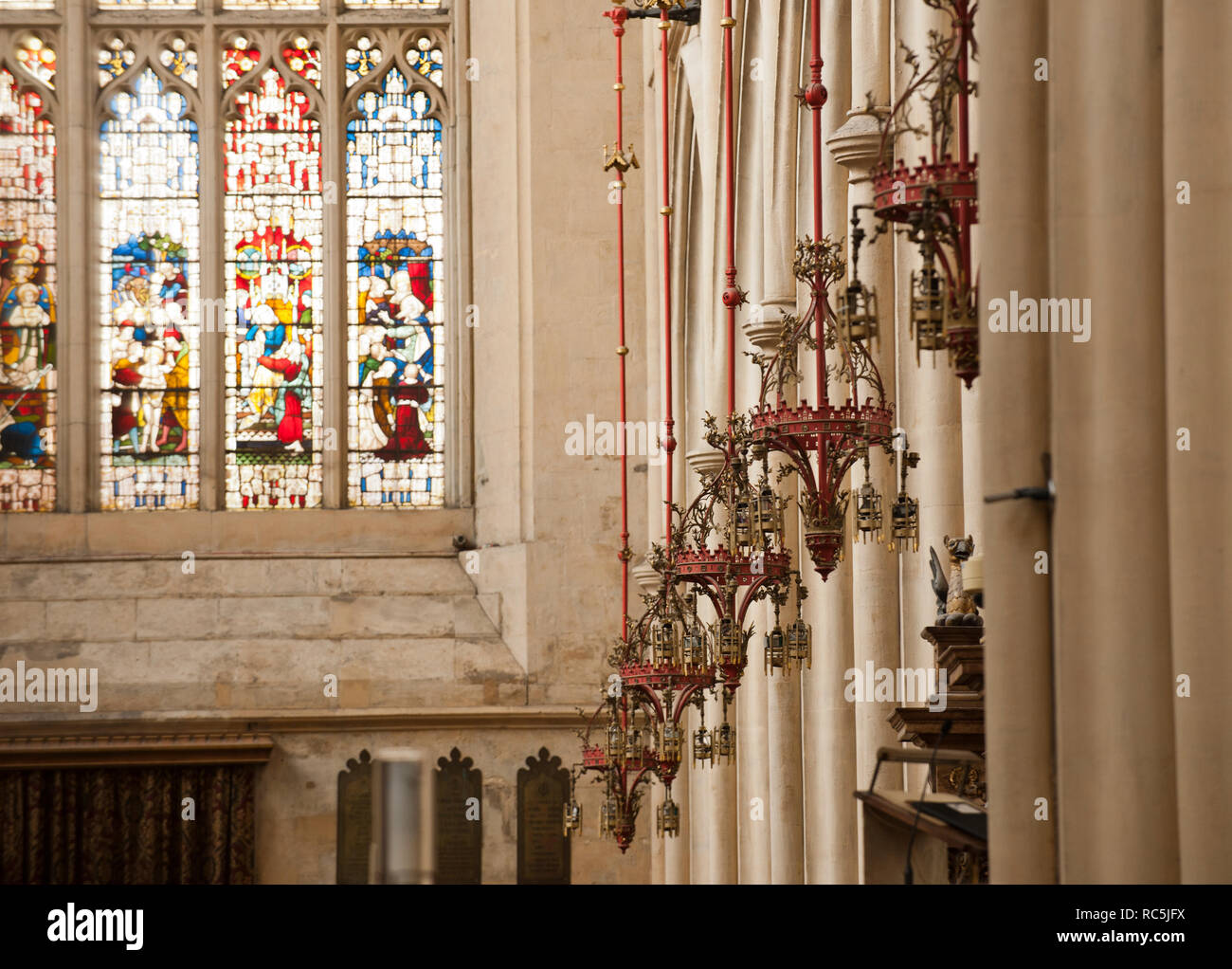 Interior Bath Abbey , Somerset UK Stock Photo