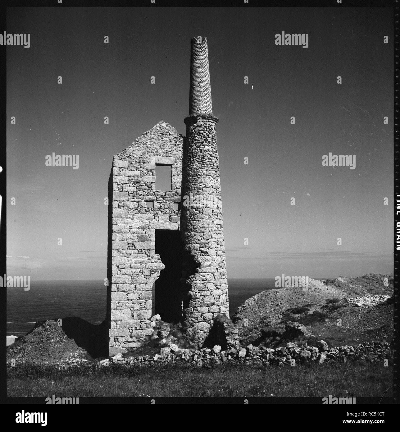 Engine house, West Wheal Owles Mine, Botallack, St Just, Cornwall, 1967 ...