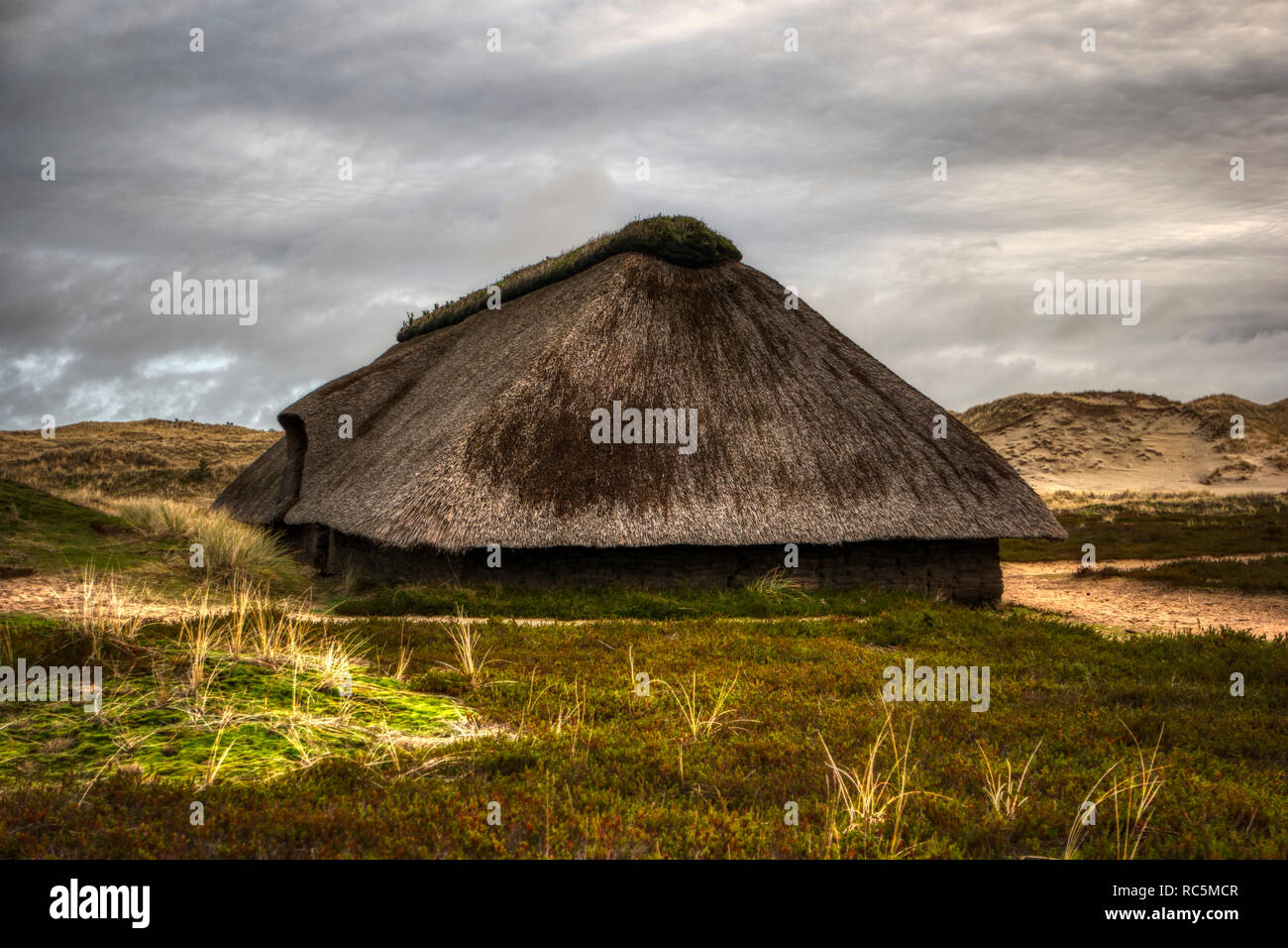 Reconstruction of a glacial House on Amrum in Germany Stock Photo Alamy