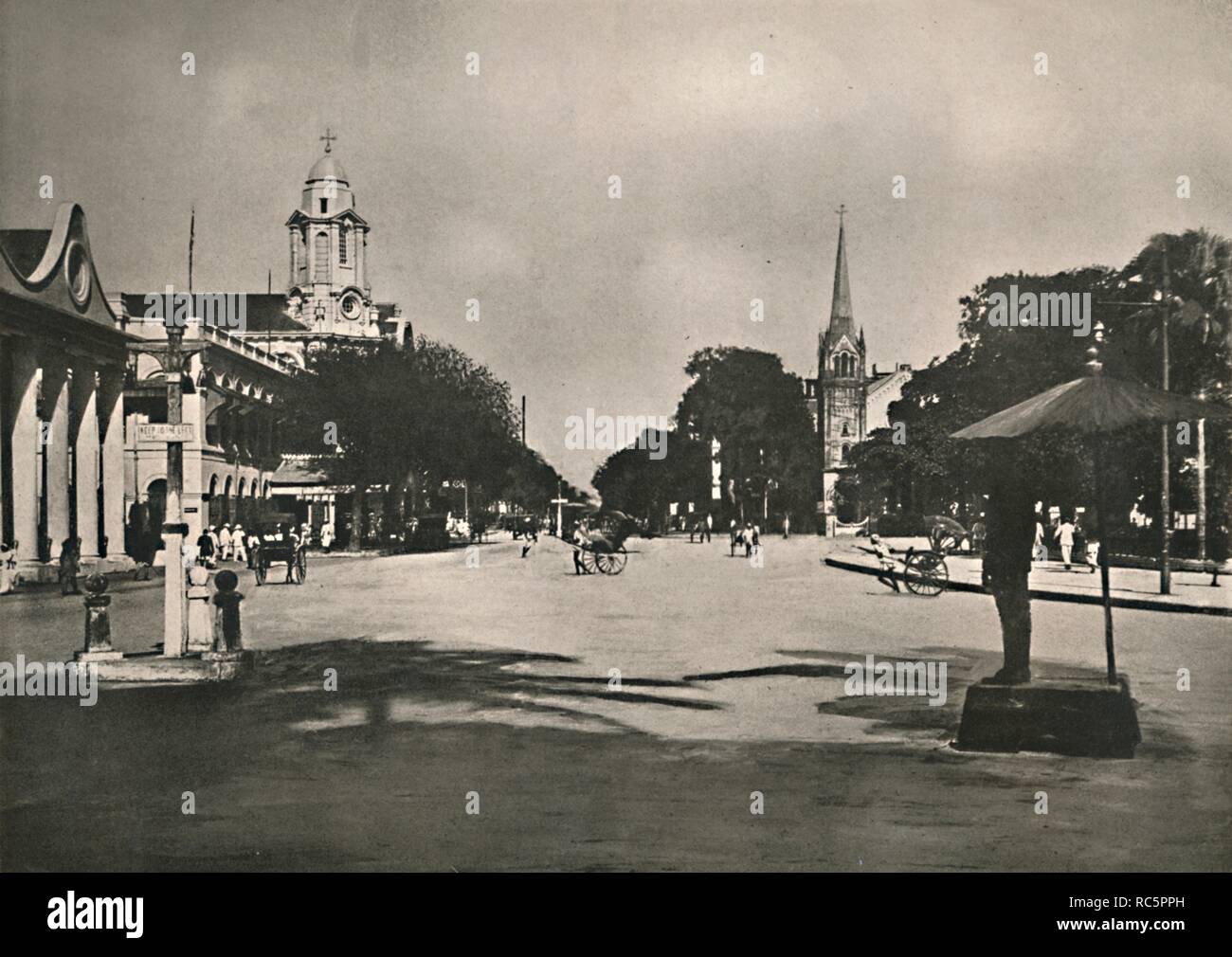 'Dalhousie Street, Rangoon', 1900. Creator: Unknown. Stock Photo