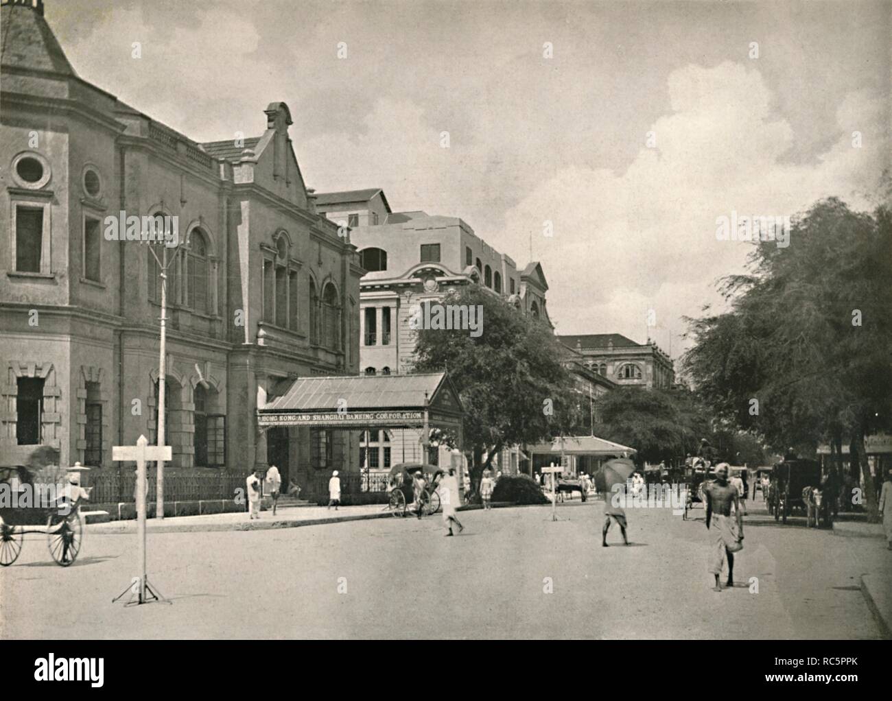 'Merchant Street, Rangoon', 1900. Creator: Unknown Stock Photo - Alamy