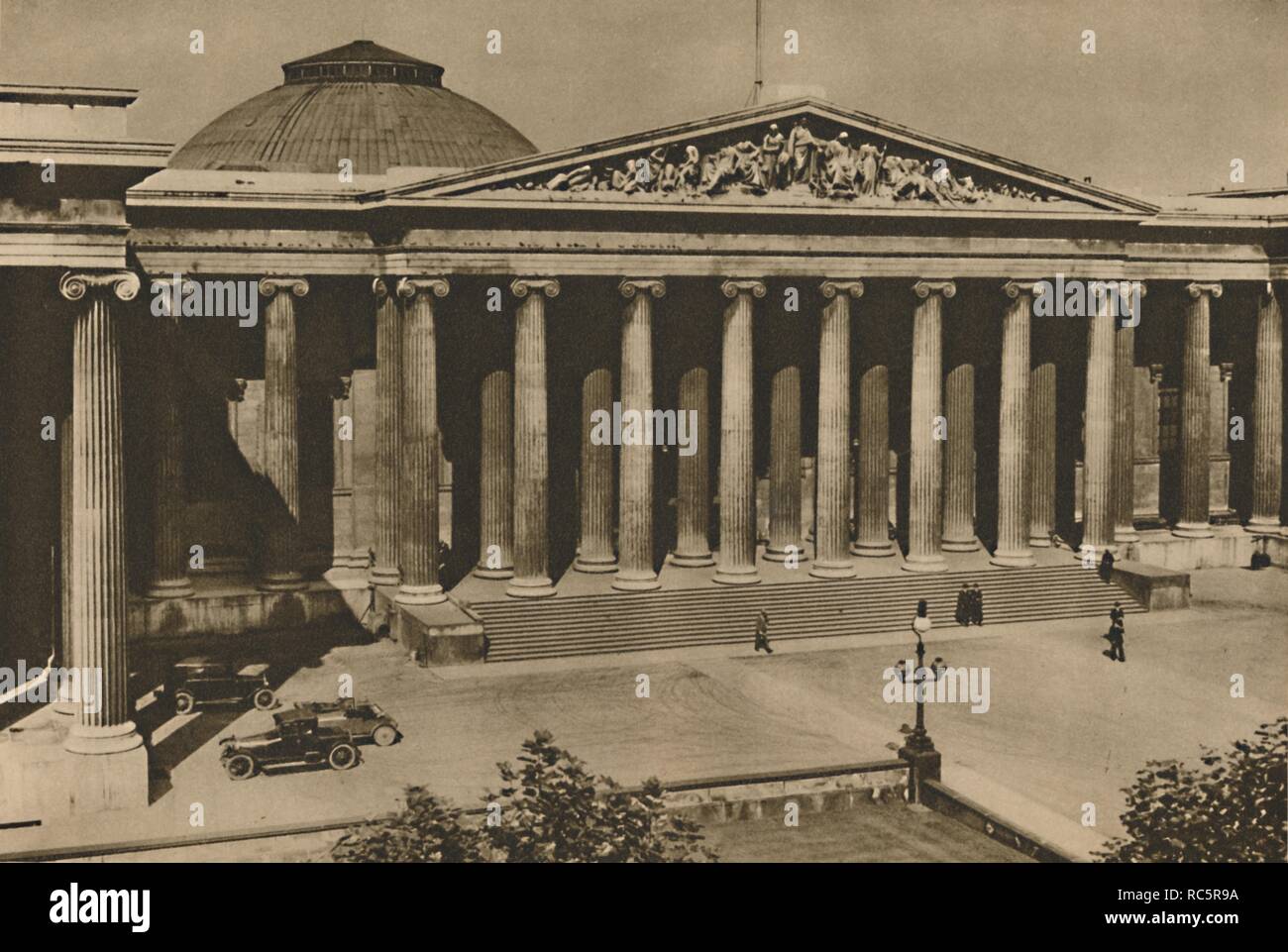 'Colonnaded Front of the British Museum on the Site of the Old Montague House', c1935. Creator: Donald McLeish. Stock Photo