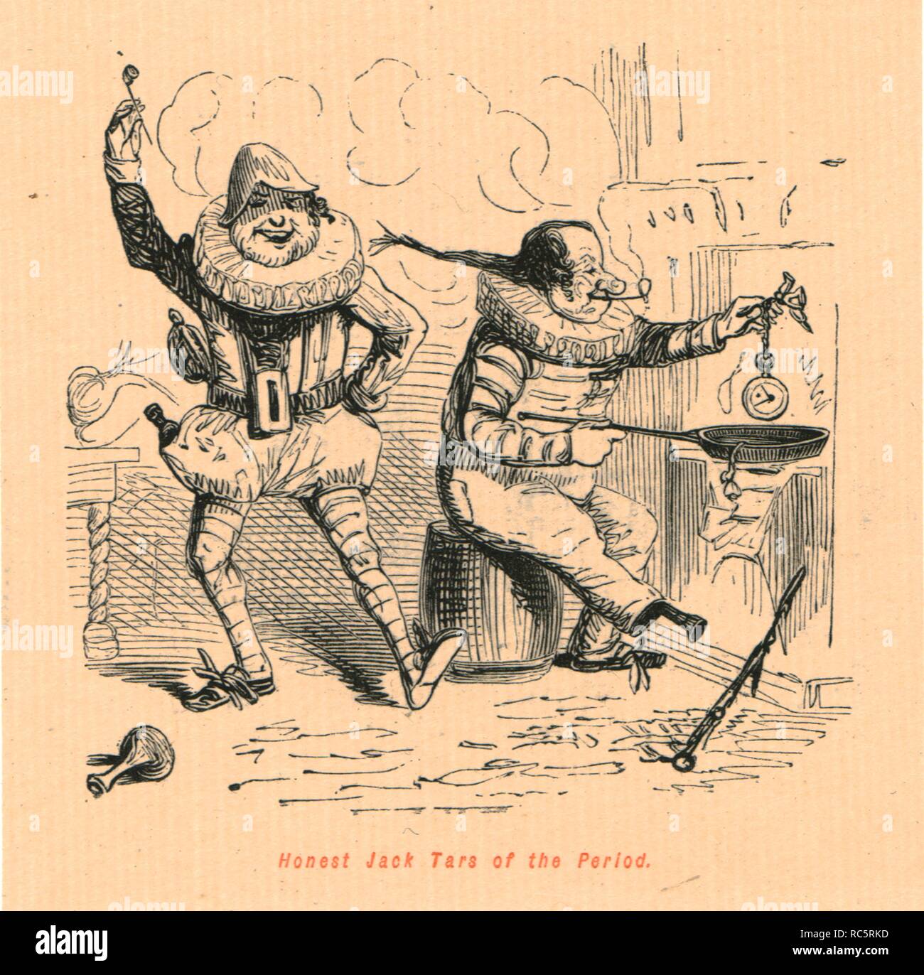'Honest Jack Tars of the Period', 1897. Creator John Leech Stock Photo