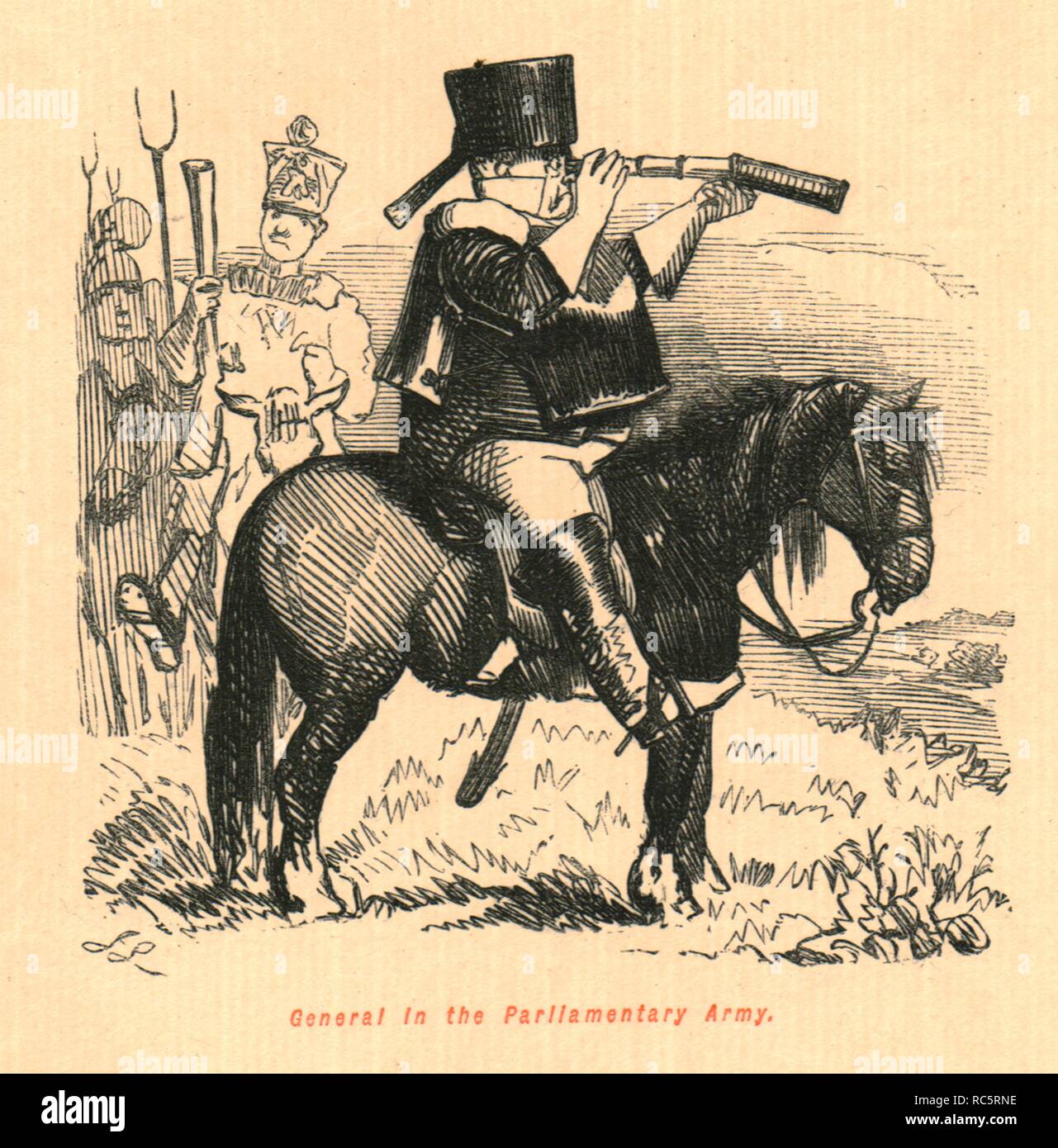 'General in the Parliamentary Army', 1897.  Creator: John Leech. Stock Photo