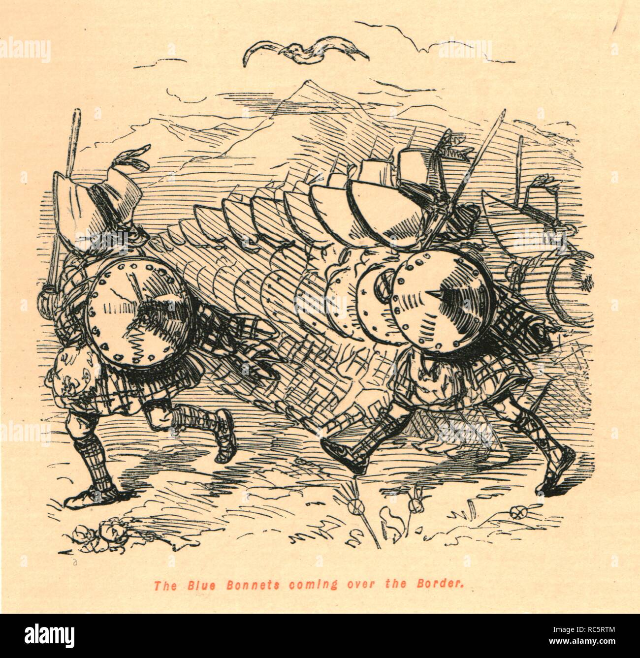 'The Blue Bonnets coming over the Border', 1897. Creator: John Leech. Stock Photo
