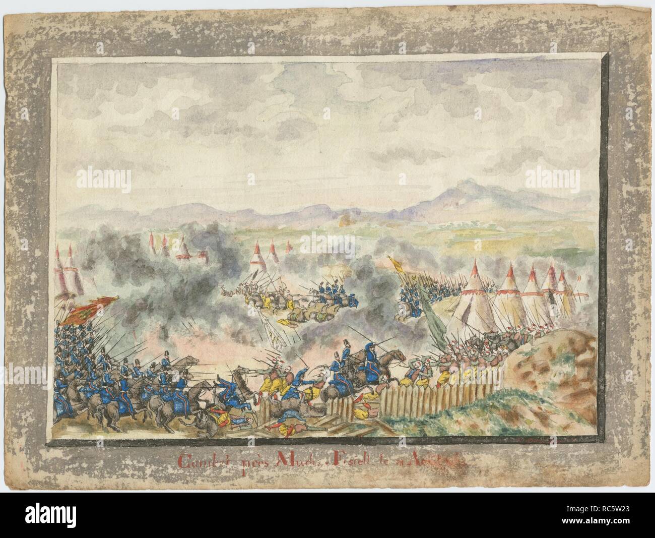 The Battle of Rymnik on September 22, 1789. Museum: PRIVATE COLLECTION. Author: ANONYMOUS. Stock Photo